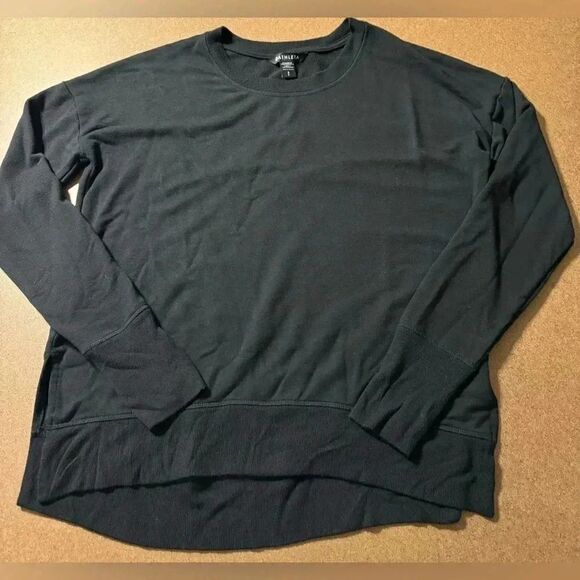 Athleta Super Soft Tunic Sweatshirt | Black | Size Small - Picture 1 of 7